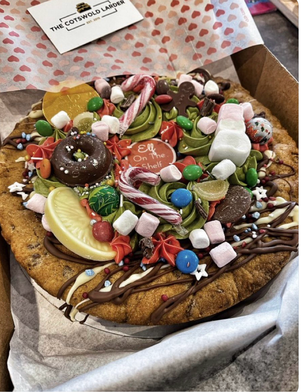 Giant 9” deep dish festive cookie